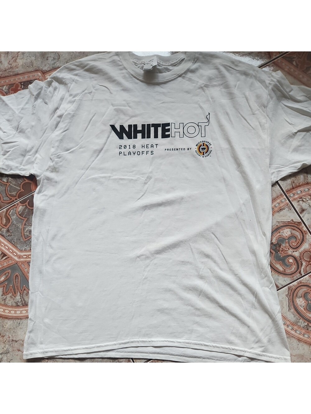 Miami Heat Playoff 2018 White Hot Tee White XL